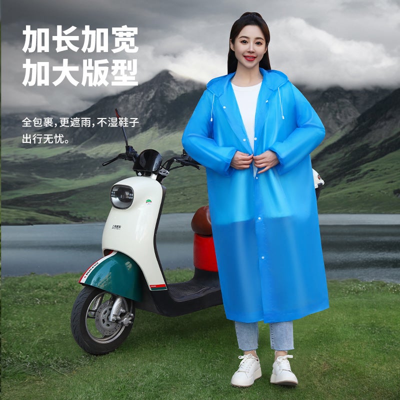 Eva Non-Disposable Raincoat Adult Thickeneded Outdoor Travel Portable Full-Body Rainproof One-Piece Raincoat - Image 4